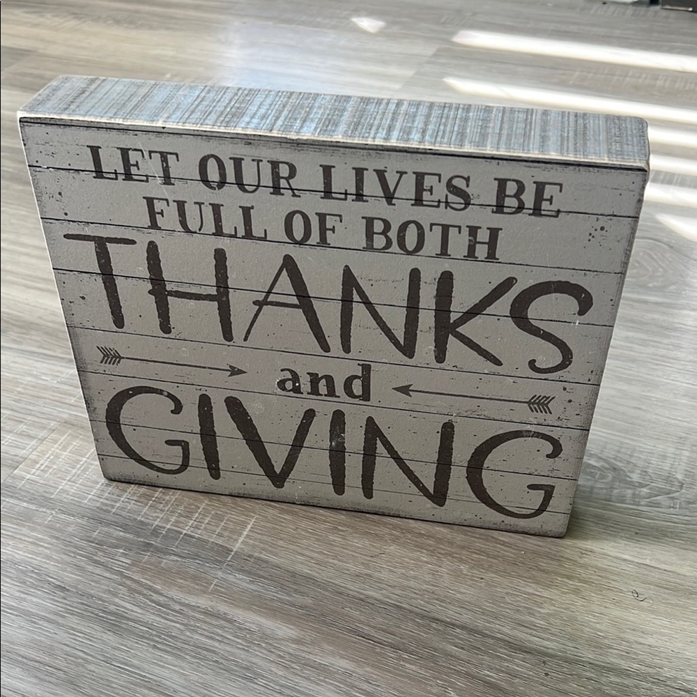 Decorative Wooden Sign with Inspirational Quote